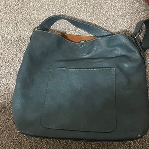 Dark blue Leather Shoulder Bag